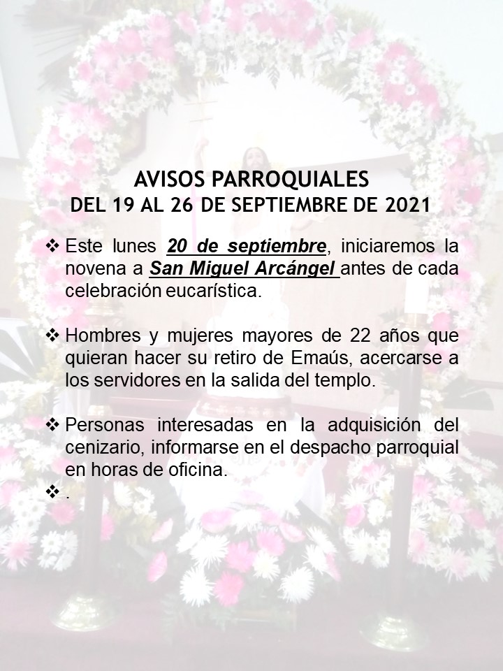 Avisos parroquiales