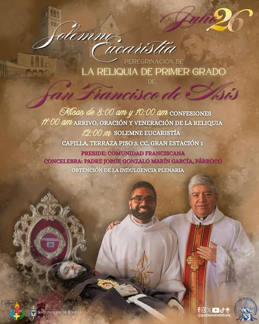 Reliquia Primer Grado San Francisco de Asís 2026