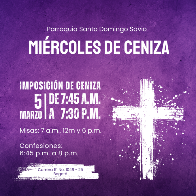miércoles de ceniza santo domingo savio